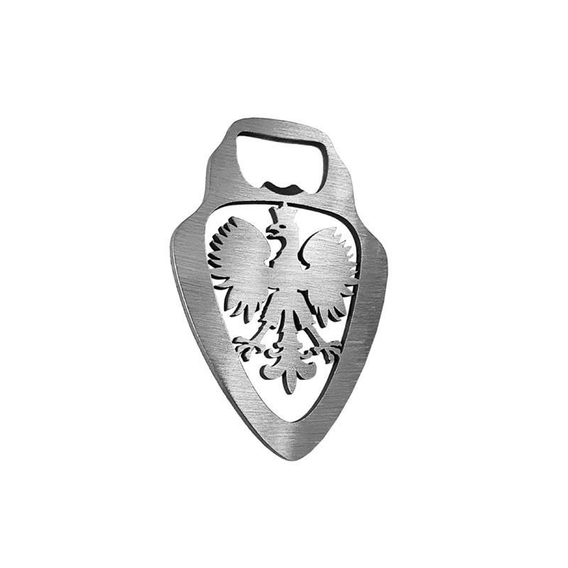 RVS Flesopener - 'Polen' (Zilver)