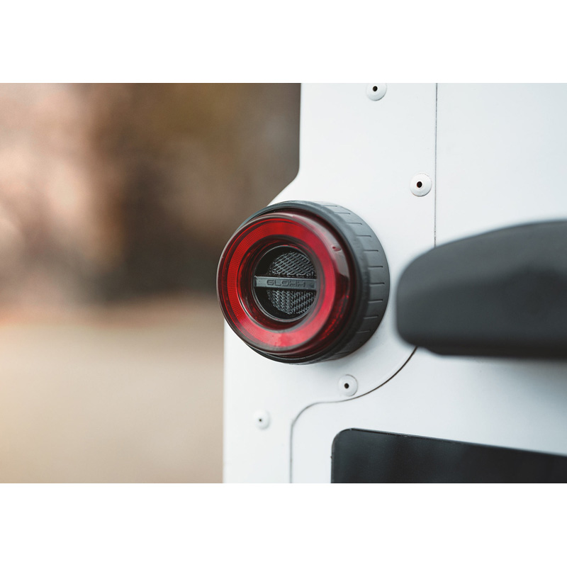 Glohh GL-2 Dynamic LED Achterlichten  Landrover 90/110 1983-1990 & Defender (LD) 1990-2016 - Rood/Rookgrijs (6-delig)
