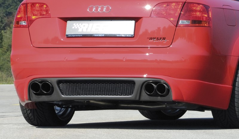 Achterbumper Diffusor Carbon look duplex Audi A4 8E B7 11.04- Rieger