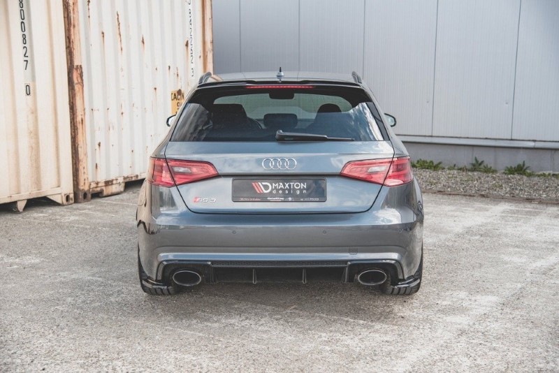 Achterzij Spoiler V.1 Audi RS3 8V Sportback Glanzend Zwart