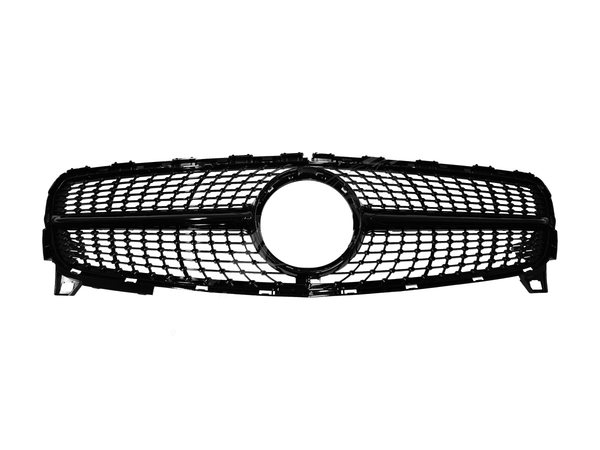 Grill Mercedes A-Klasse W176 16-19 Diamond Glans Zwart