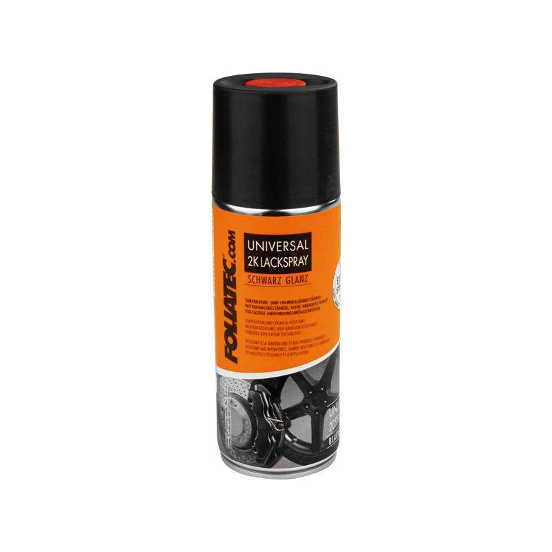 Foliatec Universal 2C Spray Paint Set - zwart glanzend 3x400ml