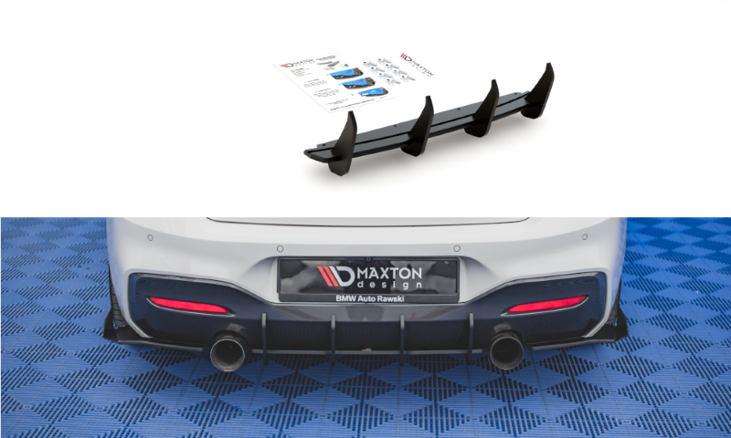 Race Diffuser BMW 1-Serie M140I F20 Maxton Design zwart