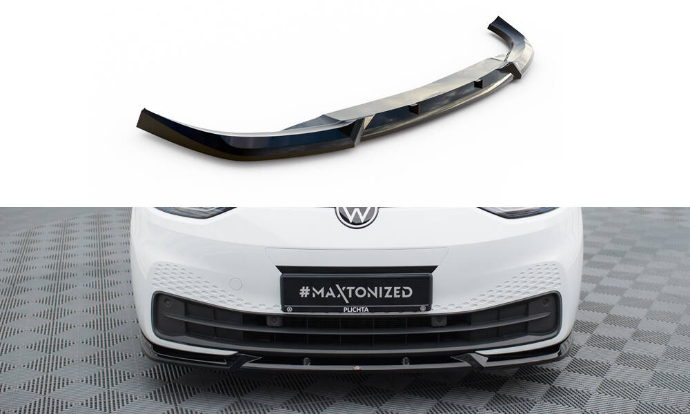 Voorspoiler V.2 Volkswagen ID.3 Maxton Glans Zwart