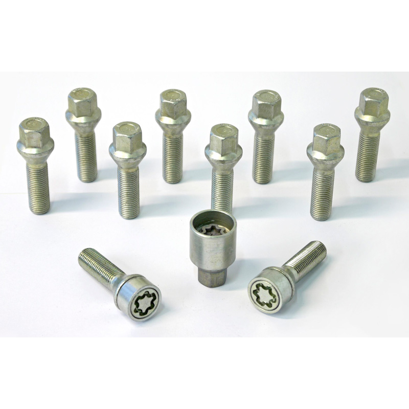 H&R Wielboutenset konisch M14x1.50 - Lengte 28mm - 10 stuks - incl. wielsloten