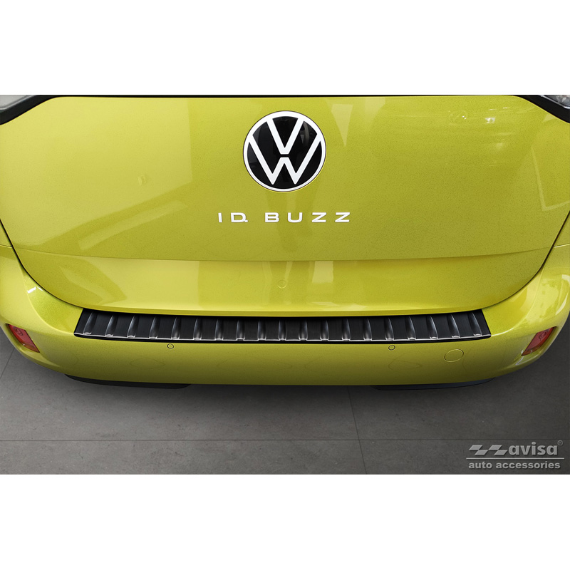 Zwart RVS Achterbumperprotector  Volkswagen ID.Buzz + Cargo 2022- 'Ribs'