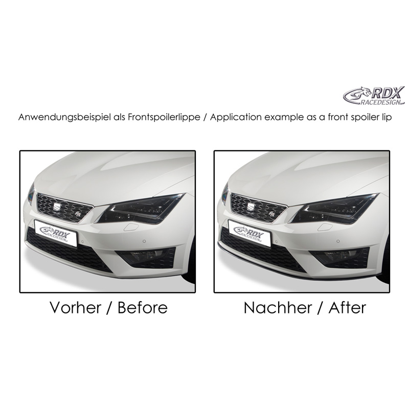 RDX Safe 'N Style Universele Voorspoiler/Sideskirt 250cm Zwart EPDM Rubber