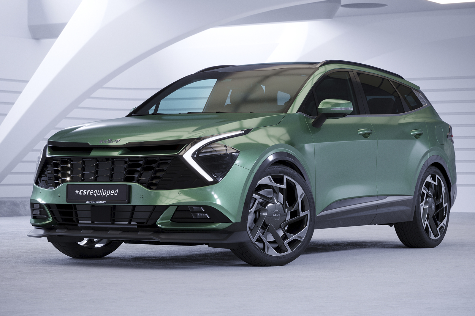 Voorspoiler Kia Sportage NQ5 CSR Glans Zwart
