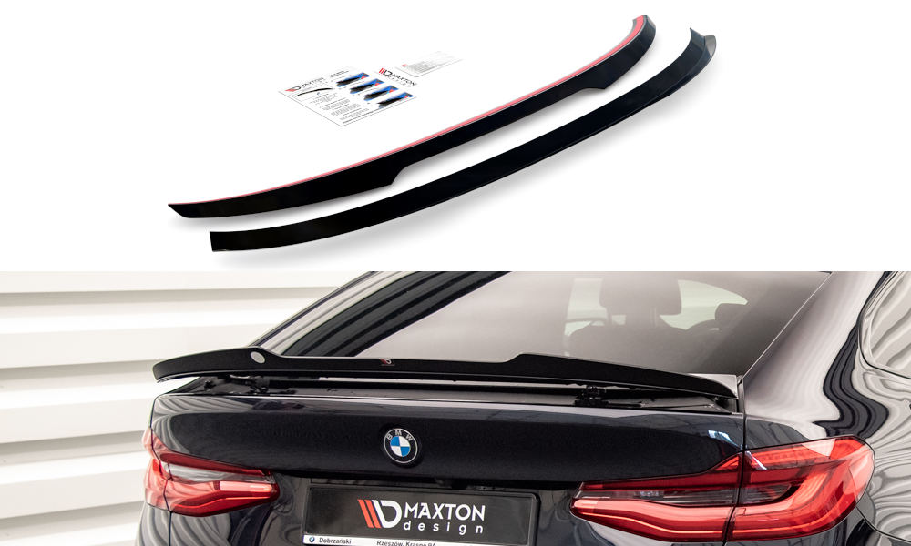 Spoiler BMW 6 GT M Pakket G32 Facelift 2017 - Maxton Glans Zwart