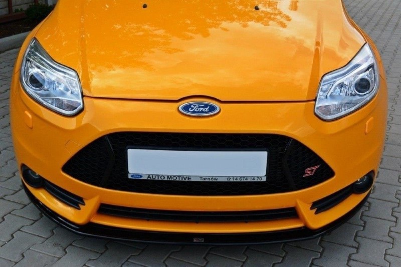 Voorspoiler Ford Focus ST Mk3 V.2 Glanzend Zwart