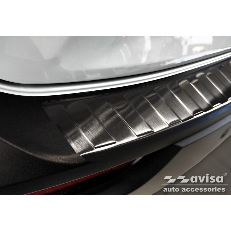 Zwart RVS Achterbumperprotector  Mazda MX-30 2020- - 'Ribs'