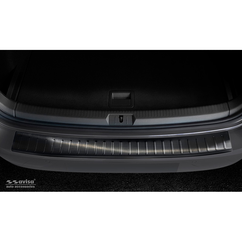 Zwart RVS Achterbumperprotector  Volkswagen Golf VII Variant 2012-2017 'Ribs'