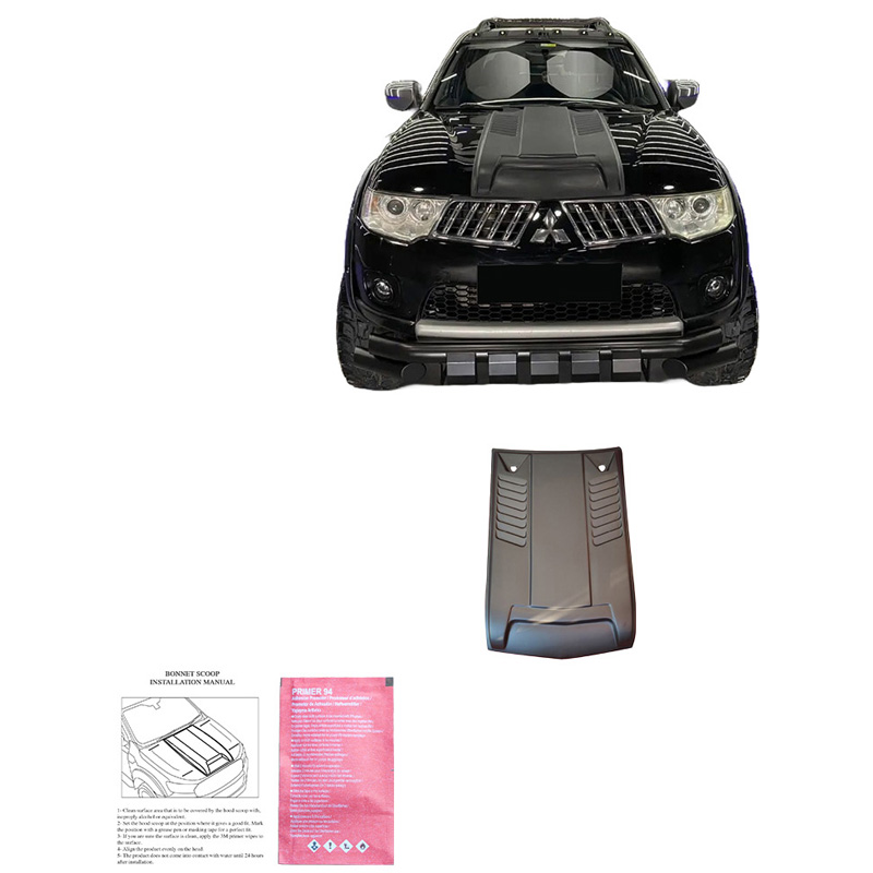 Motorkapluchtinlaat (Scoop)  Mitsubishi L200 Triton 4 2007-2014 - Matzwart