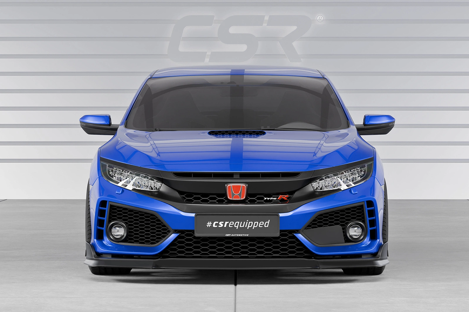 Voorspoiler Honda Civic FK8 Type R glans zwart 2017–