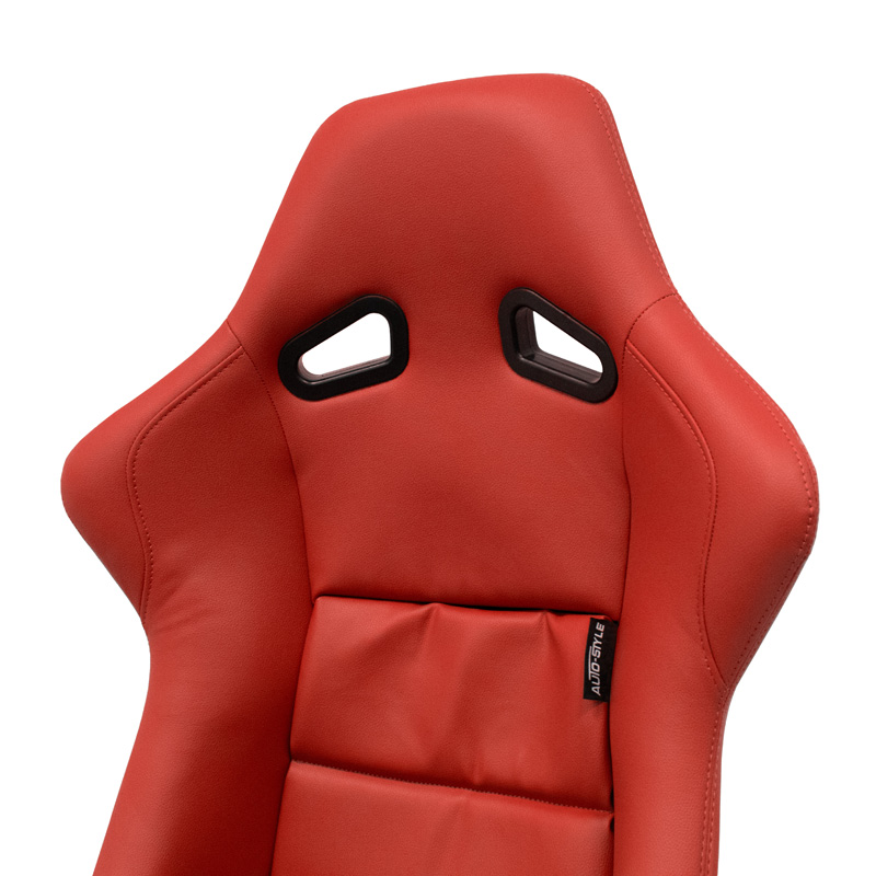 Sportstoel 'BS1' - Rood Kunstleder - Vaste polyester rugleuning - incl. sledes