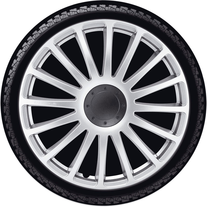 4-Delige J-Tec Wieldoppenset Grand Prix 13-inch zilver