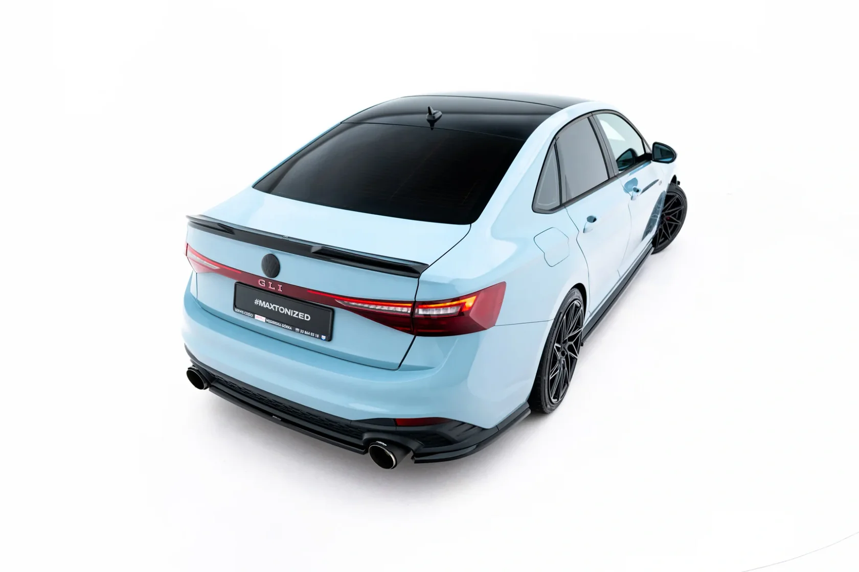 Spoiler Cap 3D Volkswagen Jetta GLI MK7 Facelift 2 Maxton Glans Zwart