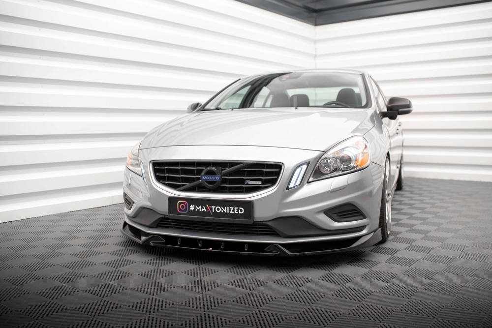 Voorspoiler V.1 Volvo S60 R-Design Maxton Glans Zwart