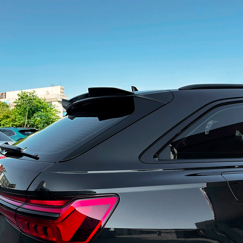 Dakspoiler (Spoiler Cap)  Audi A6 (C8) Avant S-Line/S6 2018-2024 (ABS Glanzend zwart)