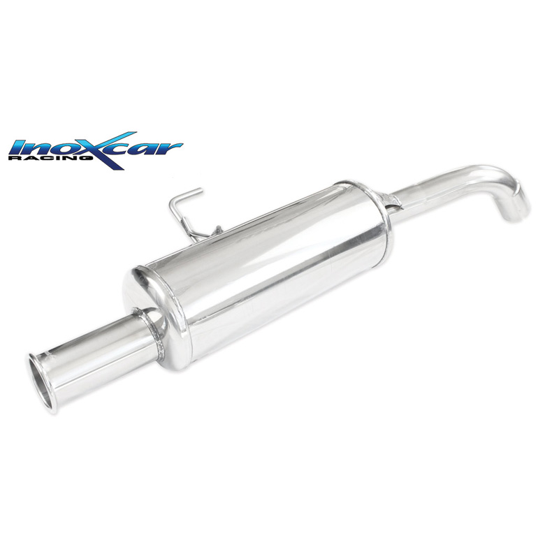 100% RVS Sportuitlaat  Renault Clio II RS 2.0 Phase 2 172pk 2002-2003 1x76mm Retro Style