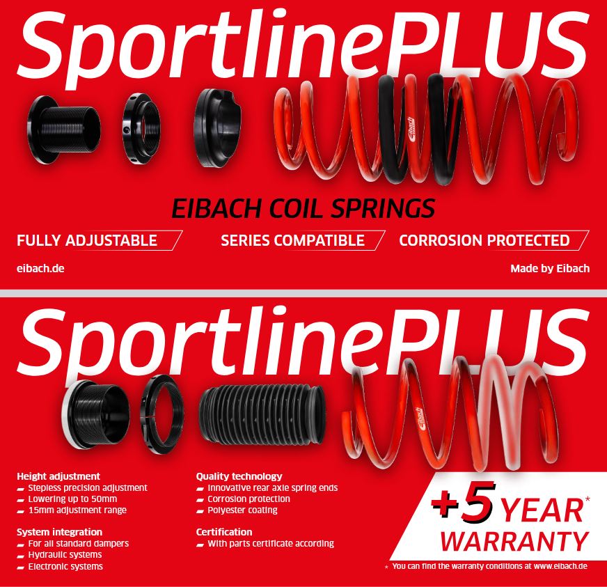 Eibach sportlinePLUS Verlagingsveren Audi A3 SPORTBACK (8YA) 30 TFSI