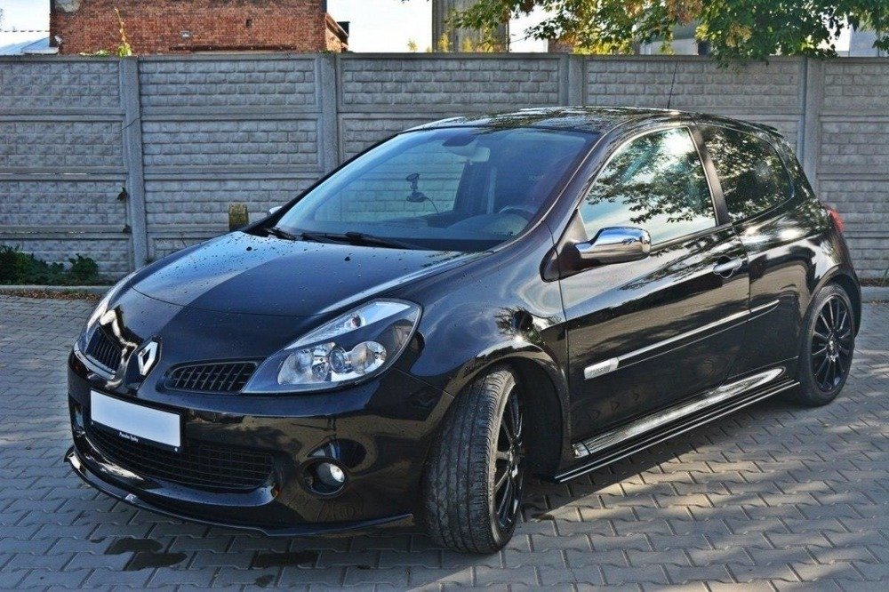Voorspoiler Renault CLIO RS MK3 Glans zwart