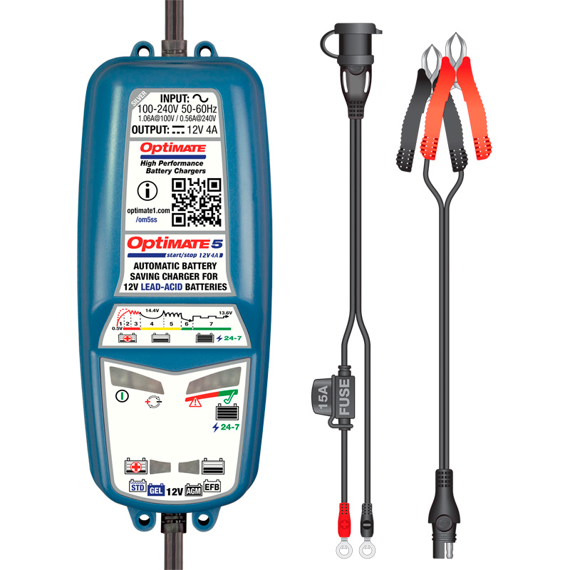 OptiMate 5 Start Stop - 12V/4.0Amp 7-staps Acculader / tester / onderhouder