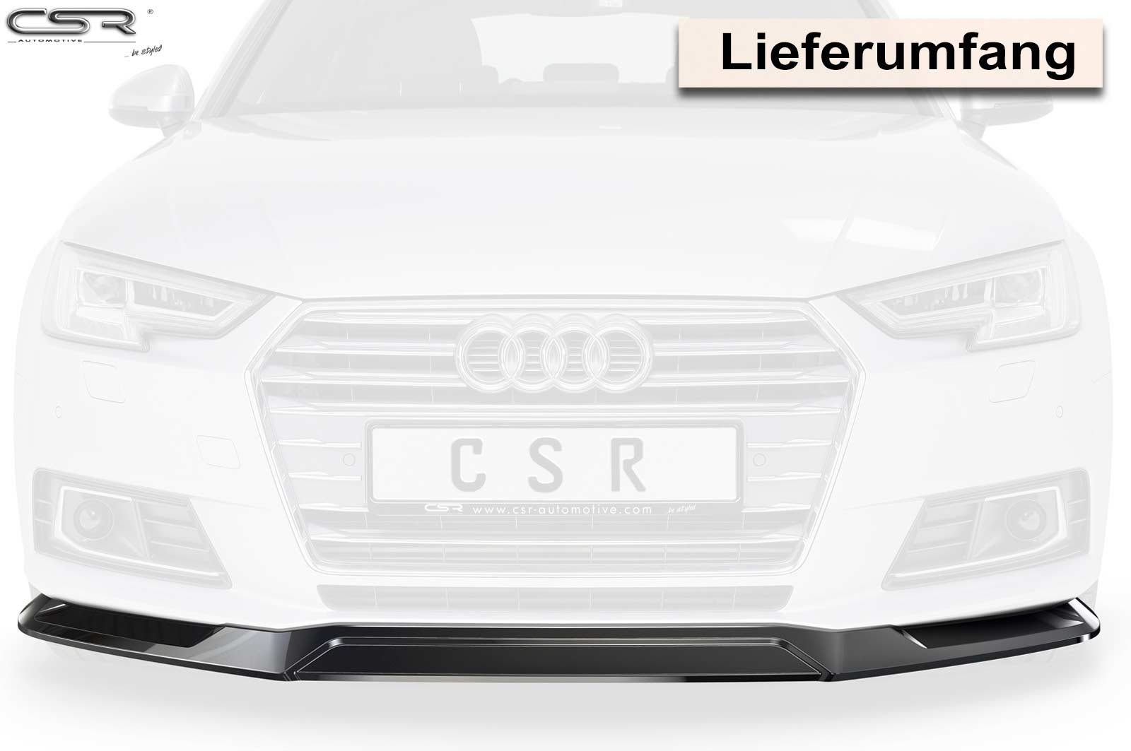Voorspoiler Audi A4 B9 (type 8W) Carbon Look