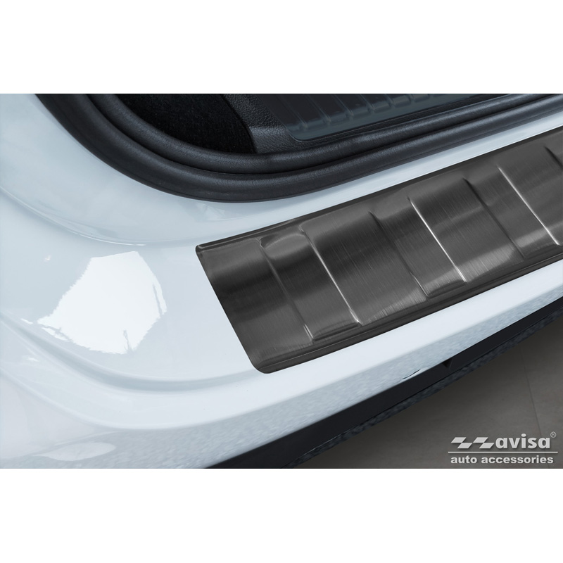 Zwart RVS Achterbumperprotector  Mercedes EQE SUV (X294) 2022- 'Ribs'