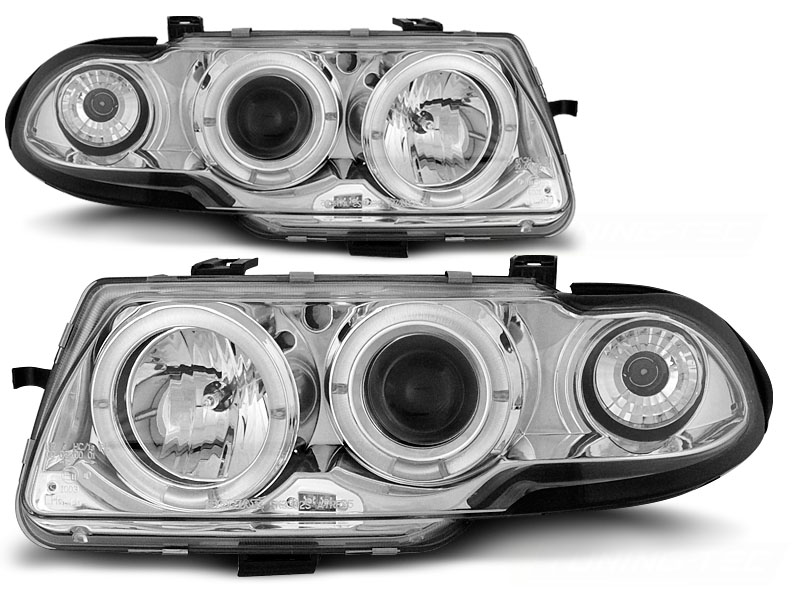 Koplampen Opel Astra F Angel Eyes 94-97 chroom