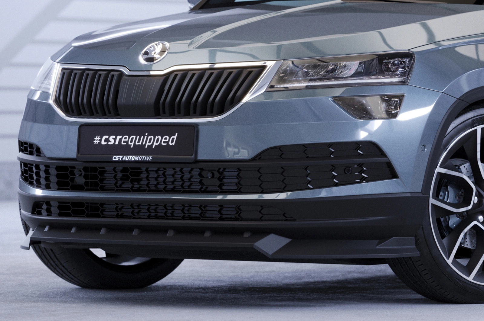 Voorspoiler Skoda Karoq 2017–heden – CSR Automotive – Glans Zwart