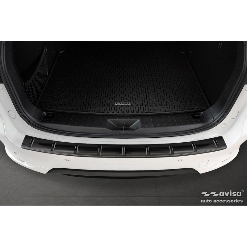 Zwart RVS Achterbumperprotector  Mazda CX-60 (KH) 2022- 'STRONG EDITION'