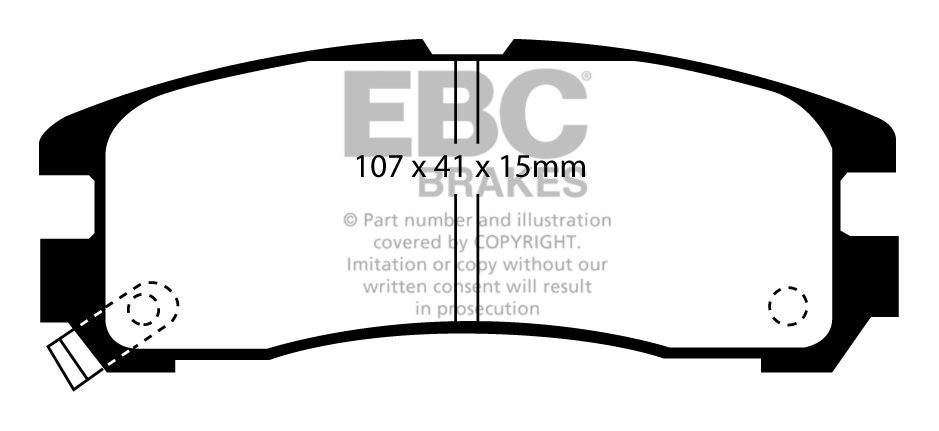 EBC Brakes MITSUBISHI Galant 2.0 (E55A) 93-97 Remblokken achterz