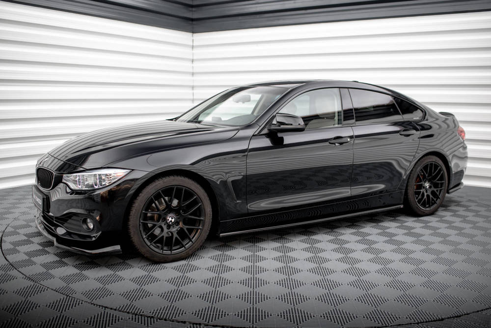 Zijskirts BMW 4 Gran Coupe F36 2014 - 2017 Maxton Glans Zwart