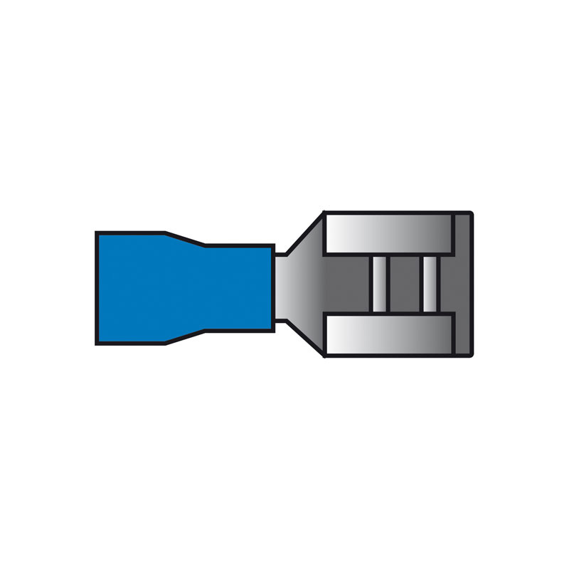 Carpoint Vlakstekkerhuls 542 Blauw 6.3x0.8mm 10-stuks