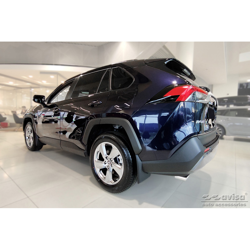 Matzwart Aluminium Achterbumperprotector  Toyota RAV4 (5th Gen.) 2018- & Suzuki Across 2020- 'Riffled Plate'