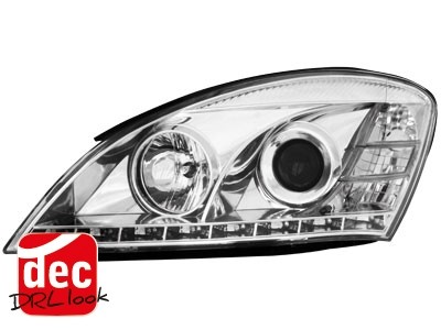 Koplampen Kia Ceed 06-09 Devil Eyes DRL look chroom