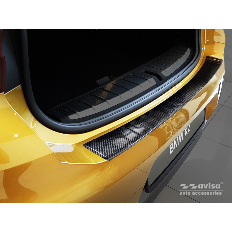 Echt 3D Carbon Achterbumperprotector  BMW X2 F39 M-Pakket 2018-2023