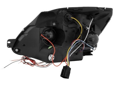 Koplampen Ford Fiesta MK6 02-05 Angel Eyes zwart