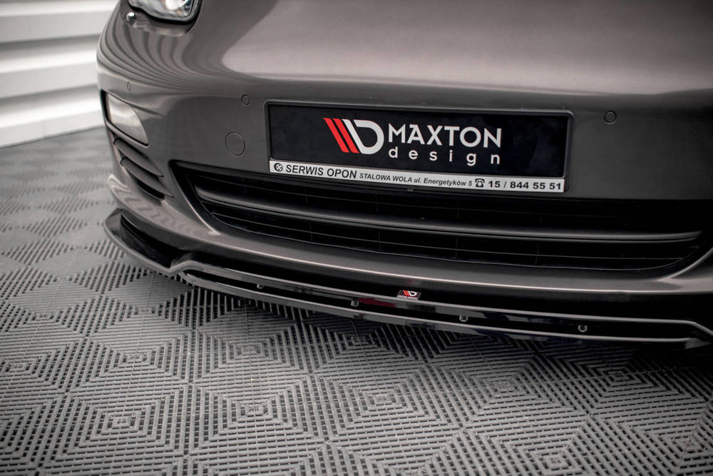 Voorspoiler V.1 Porsche Panamera 970 Maxton Glans Zwart