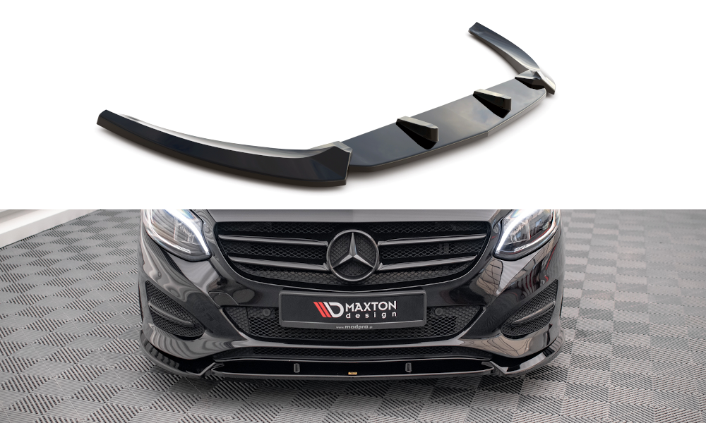 Voorspoiler Mercedes B Klasse W246 FL Maxton Glans Zwart