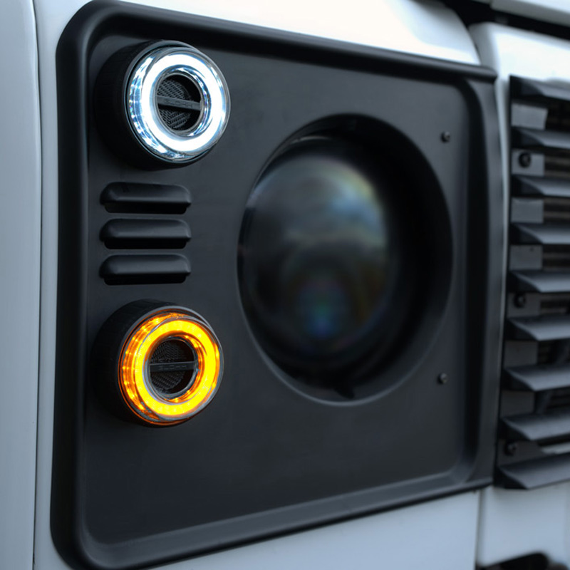 Glohh GL-2 LED Frontlampen  Landrover 90/110 1983-1990 & Defender (LD) 1990-2016 - Helder (4-delig)