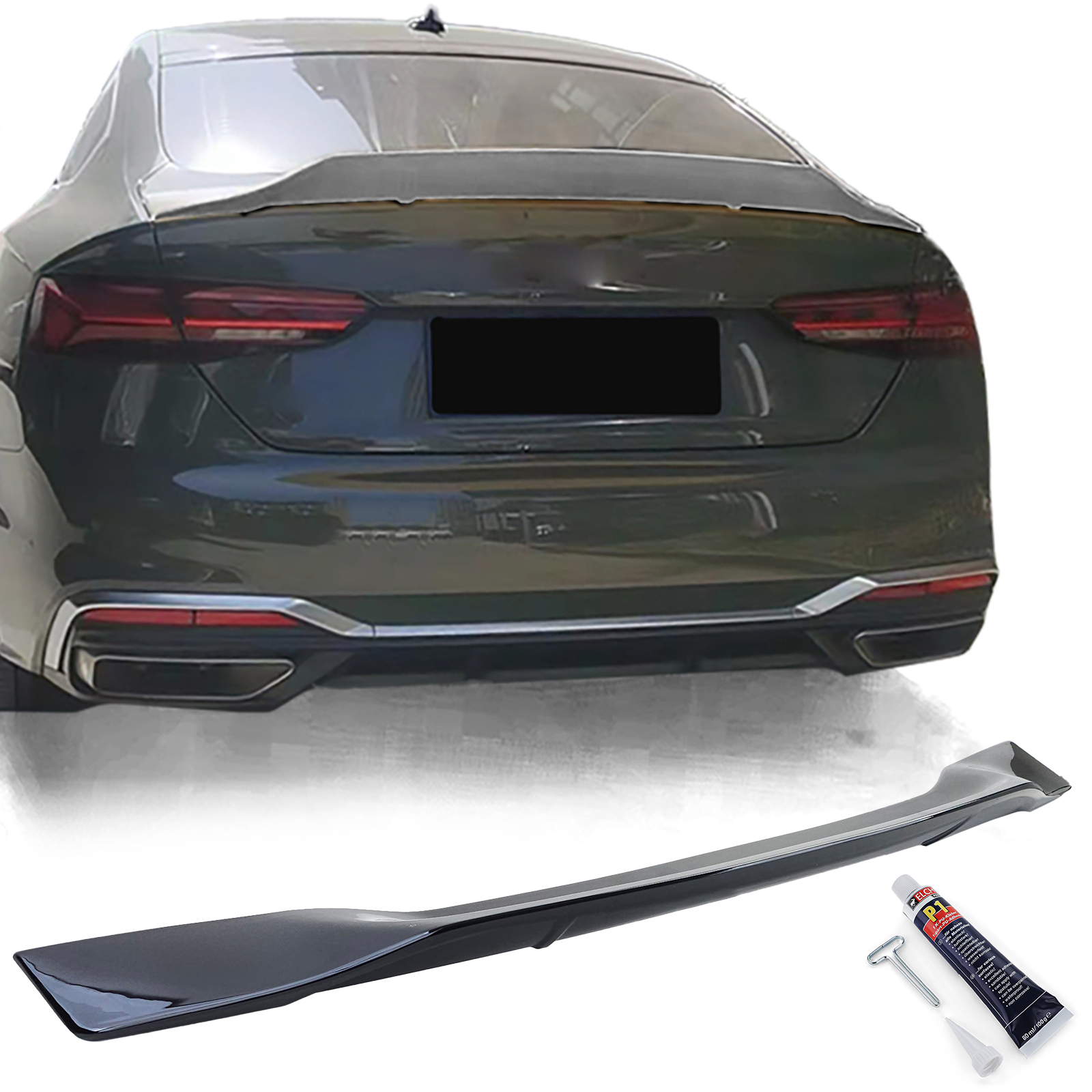 Spoiler Audi A5 F5 Coupe / Sportback Glans Zwart