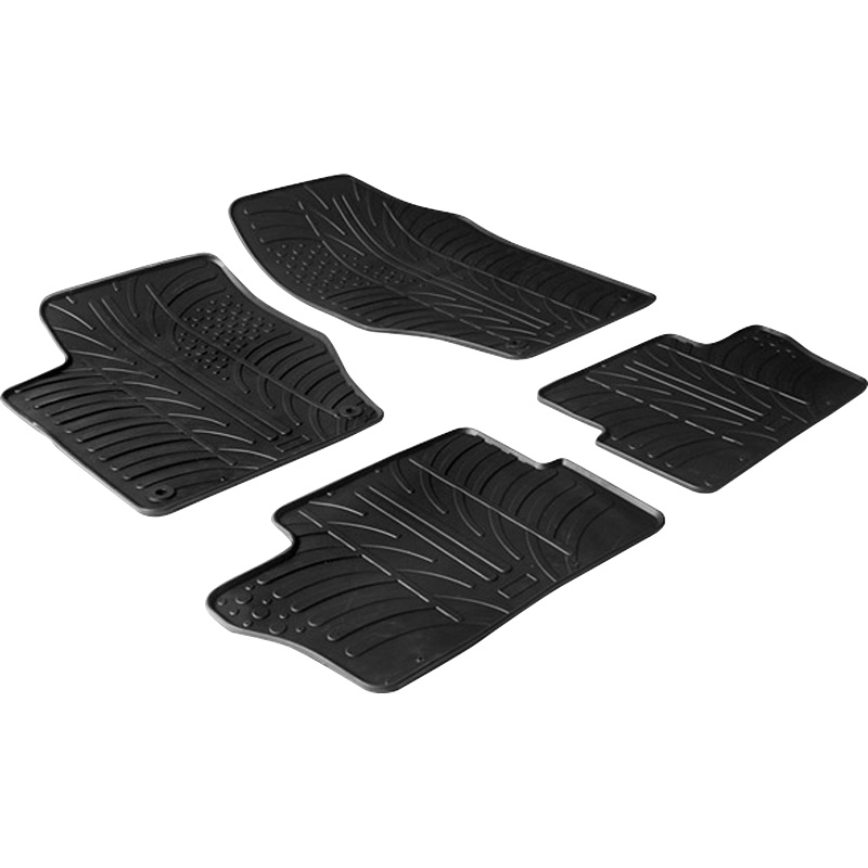 Rubbermatten  Peugeot 307 2001- & 308 3/5 deurs/SW 2007-2013 (T profiel 4-delig + montageclips)