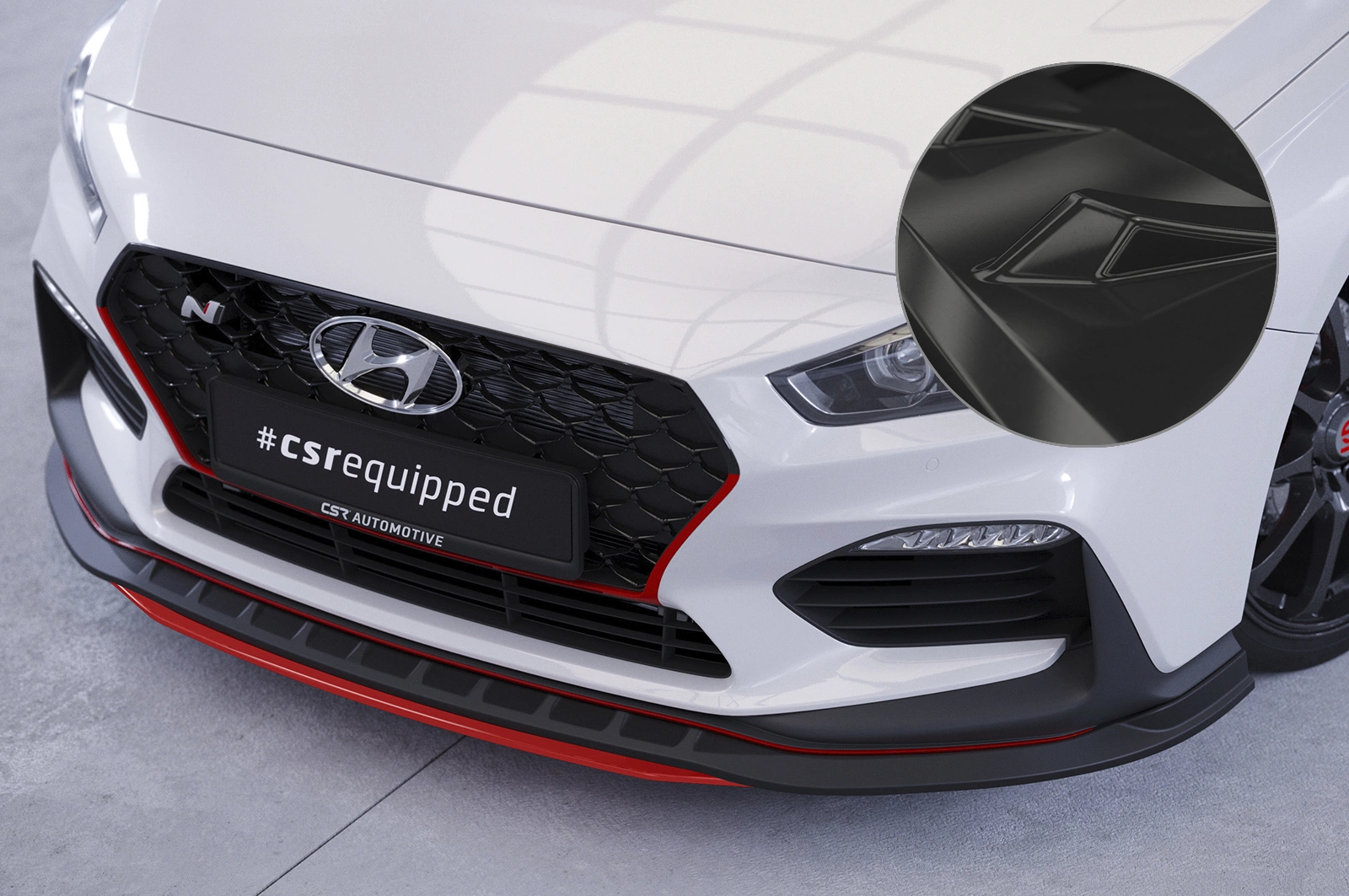 Voorspoiler Hyundai I30 (PD) N/N-Line glans zwart – 2017–08/2020