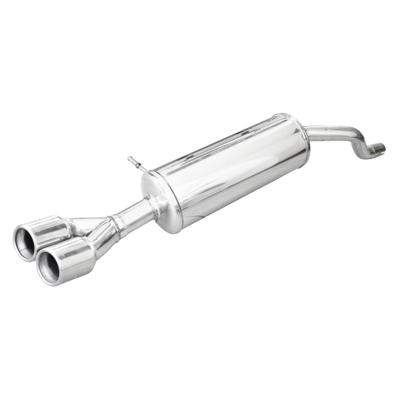 100% RVS Sportuitlaat  Renault Clio 4 1.2 GT 120pk 2013- 2x80mm