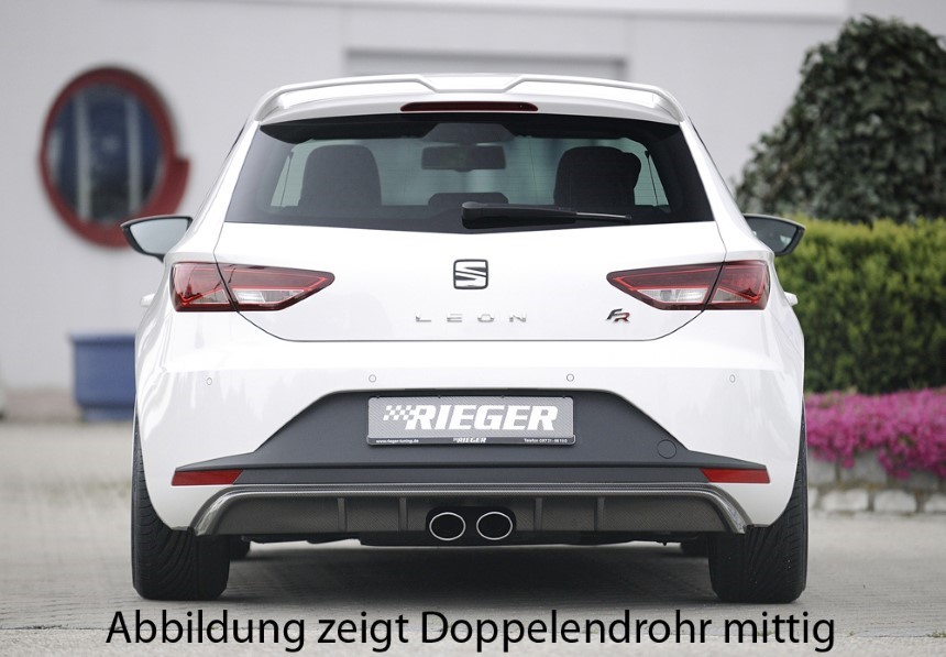Diffuser Seat Leon F5 FR Rieger dubbele uitlaat links + rechts carbon-look
