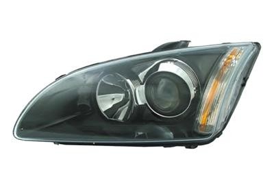 KOPLAMP LINKS MET PINKLICHT H7+H1 Zwarte Rand Met draaimodule FO
