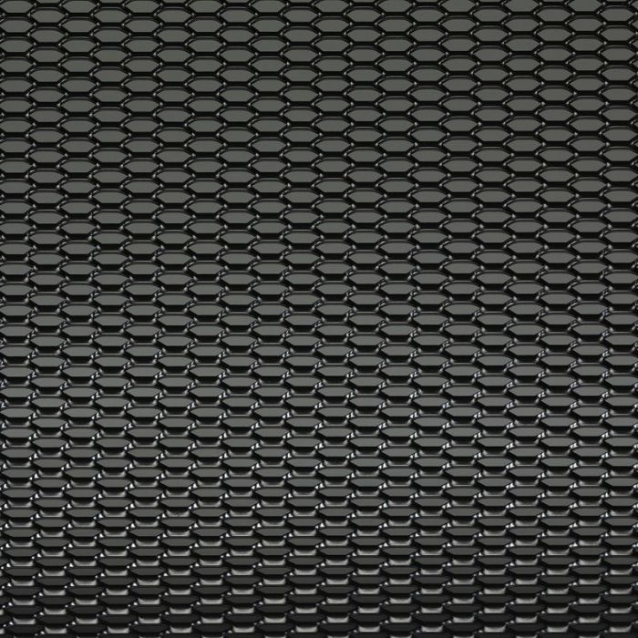 Racegaas aluminium zwart - honingraat 12x6mm - 125x25cm