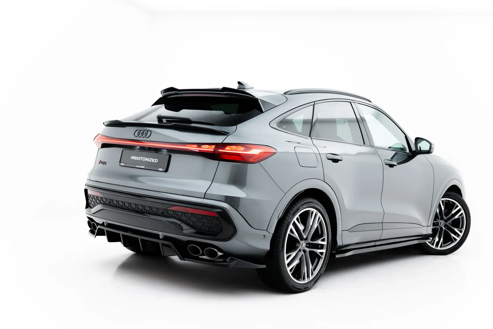 Lage Spoiler Audi SQ5/ Q5 S-Line Sportback Maxton Glans Zwart